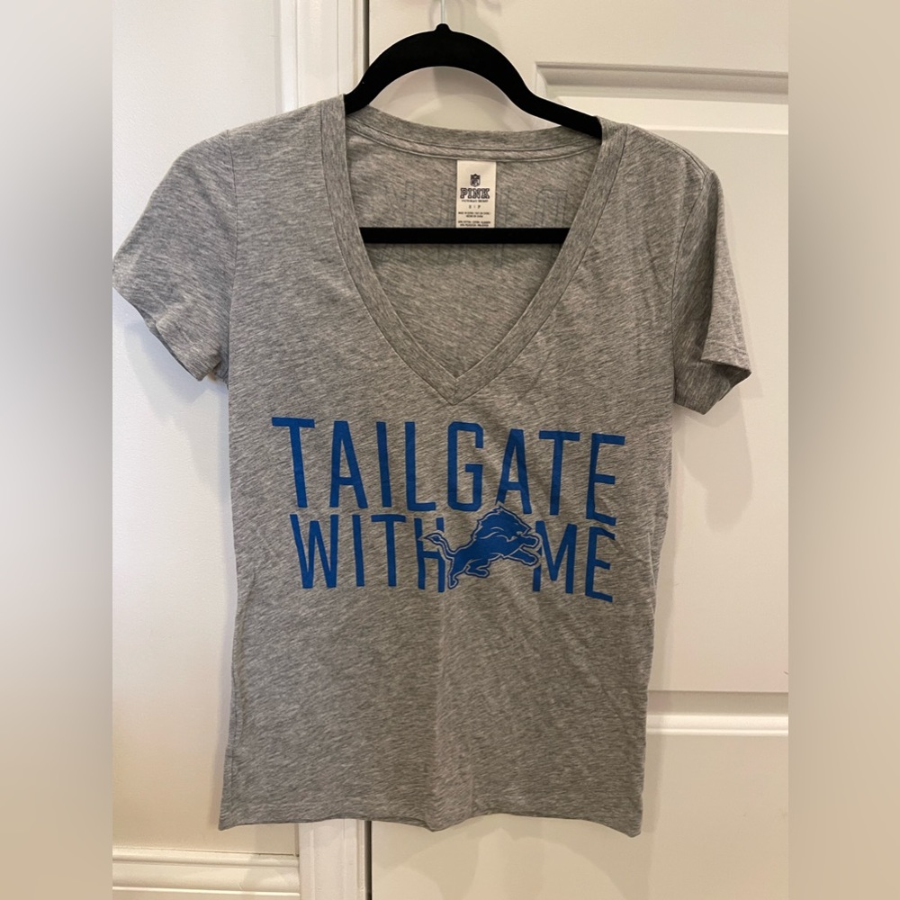 Detroit Lions NFL Victoria’s Secret VS Pink Special Edition V-neck Tee - Sz S